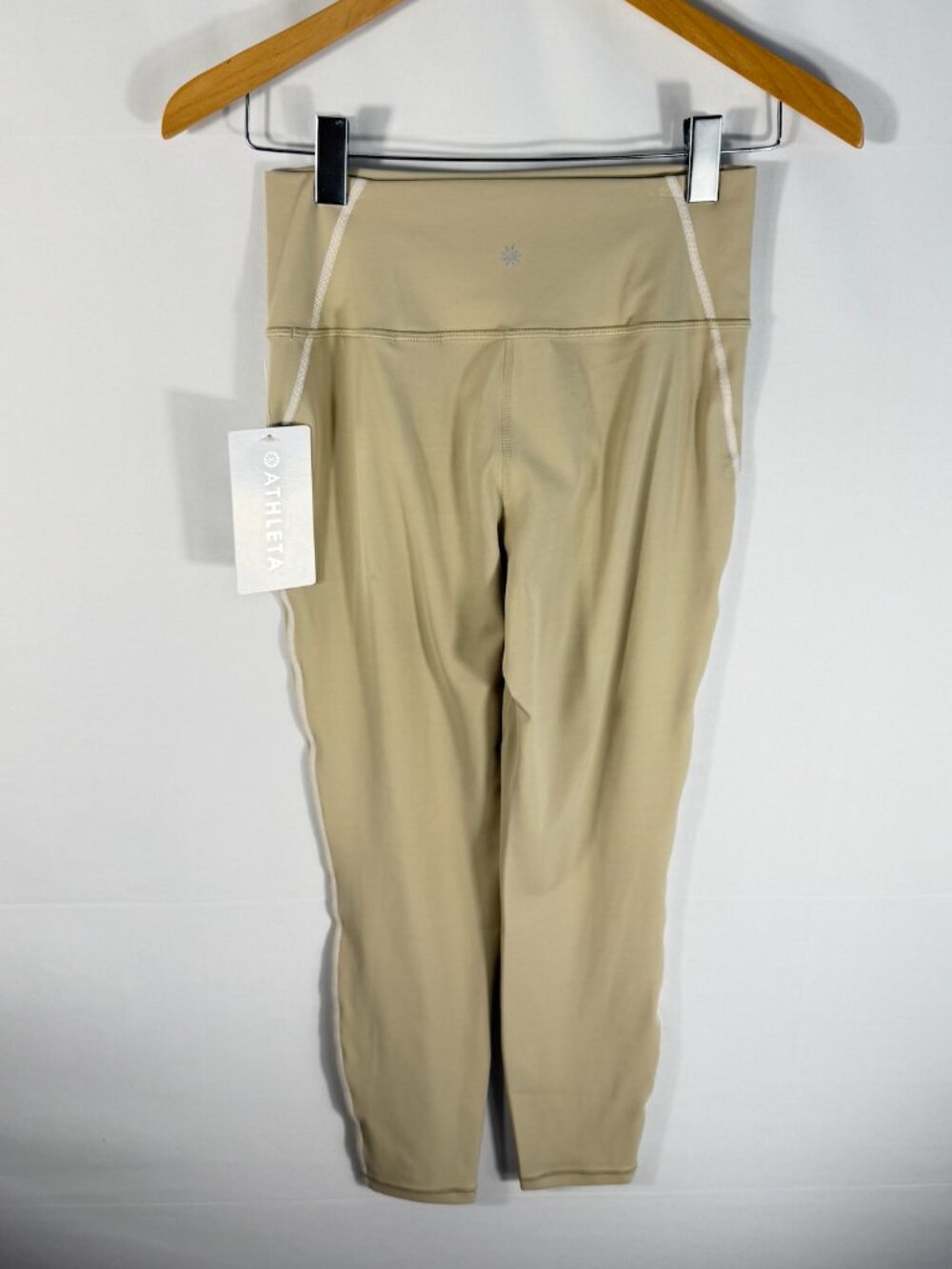 Athleta Transcend Contrast Stitch 7/8 Tight Umber NWT Yoga Pilates Leggings
